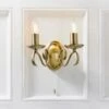 Vogue Bernice Antique Brass 2 Light Wall Light 2 Vogue Bernice Antique Brass 2 Light Wall Light -Home Lighting Store 30671117
