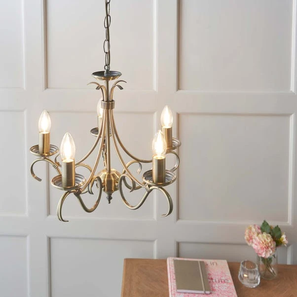 Vogue Bernice Candelabra 5 Light Chandelier 5 Vogue Bernice Candelabra 5 Light Chandelier - Image 3