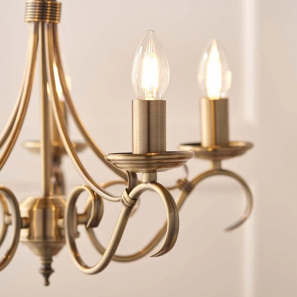 Vogue Bernice Candelabra 5 Light Chandelier 8 Vogue Bernice Candelabra 5 Light Chandelier - Image 6
