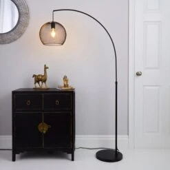 Harrison Arc Black Floor Lamp