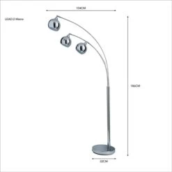 Herm 3 Arm Arc Floor Lamp -Home Lighting Store 30674394 alt04