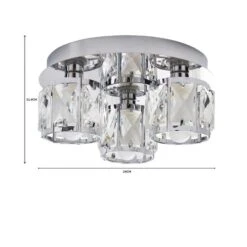 Kylie Bathroom 3 Light Flush Ceiling Light -Home Lighting Store 30713566 alt07