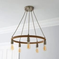 Shelley Rope 5 Light Hoop Ceiling Light -Home Lighting Store 30730532 alt01