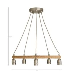 Shelley Rope 5 Light Hoop Ceiling Light -Home Lighting Store 30730532 alt07