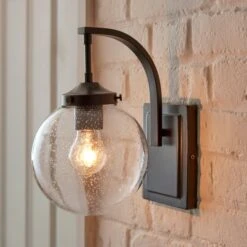 Twain Outdoor Globe Glass Wall Light -Home Lighting Store 30730558