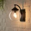 Twain Globe Glass Compact Outdoor Wall Light -Home Lighting Store 30730561