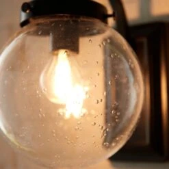 Twain Globe Glass Compact Outdoor Wall Light -Home Lighting Store 30730561 alt02