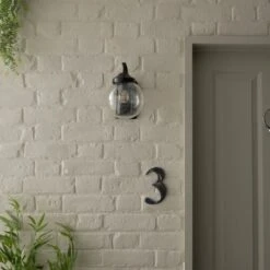 Twain Globe Glass Compact Outdoor Wall Light -Home Lighting Store 30730561 alt05