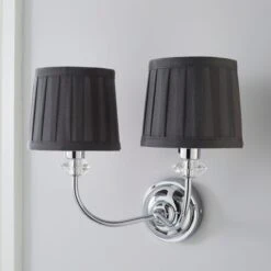 Dorma Genevieve 2 Light Grey Wall Light -Home Lighting Store 30730572 alt01