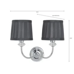 Dorma Genevieve 2 Light Grey Wall Light -Home Lighting Store 30730572 alt07