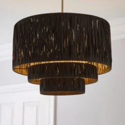 Ruolan Raffia 3 Tier Pendant Shade -Home Lighting Store 30730587