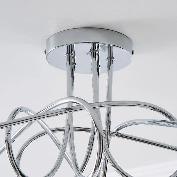 Portia 5 Light Semi Flush Ceiling Light 6 Portia 5 Light Semi Flush Ceiling Light - Image 4