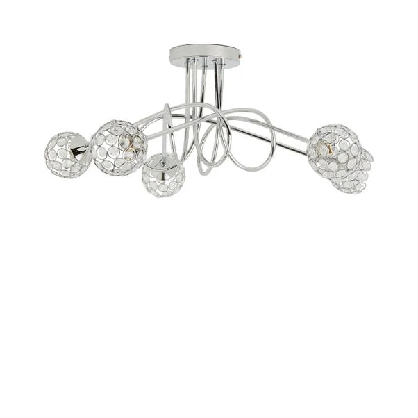 Portia 5 Light Semi Flush Ceiling Light 7 Portia 5 Light Semi Flush Ceiling Light - Image 5