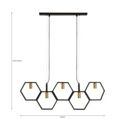 Hexagon 5 Light Diner Ceiling Light -Home Lighting Store 30731128 alt07
