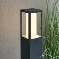Black Rectangle PIR Outdoor Floor Path Light -Home Lighting Store 30731150 alt04