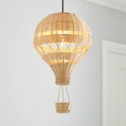 Hot Air Balloon Rattan Easy Fit Pendant Shade -Home Lighting Store 30732597