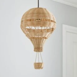 Hot Air Balloon Rattan Easy Fit Pendant Shade -Home Lighting Store 30732597 alt01