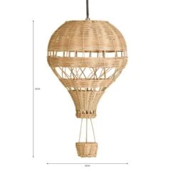 Hot Air Balloon Rattan Easy Fit Pendant Shade -Home Lighting Store 30732597 alt07