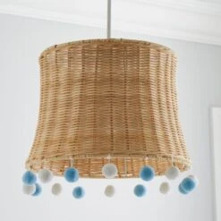 Fiesta Rattan Pom Pom Easy Fit Pendant Shade -Home Lighting Store 30734618 alt01