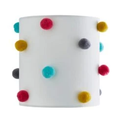 Multi Colour Pom Pom Lamp Shade 9 Multi Colour Pom Pom Lamp Shade -Home Lighting Store 30755344 alt05