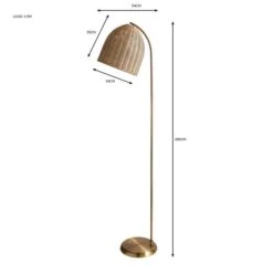 Churchgate Cotes Rattan Floor Lamp -Home Lighting Store 30755696 alt07