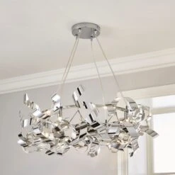 Iris Hoop 4 Light Semi Flush Ceiling Light