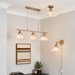 Logan Glass Satin Nickel Semi Flush Ceiling Light -Home Lighting Store 30755756 alt06