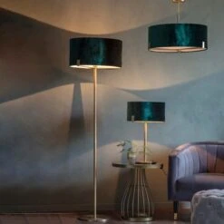 Vogue Balaton Green Velvet Table Lamp -Home Lighting Store 30755828 alt03