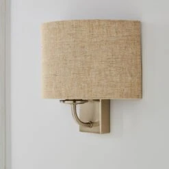 Set Of 2 Preston Natural Shaded Wall Lights -Home Lighting Store 30762441 alt02