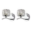 Set Of 2 Kleio Glass Chrome Wall Light