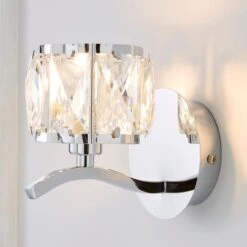Set Of 2 Kleio Glass Chrome Wall Light -Home Lighting Store 30762443 alt01