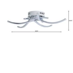 Layla 5 Light Integrated LED Chrome Flush Ceiling Light -Home Lighting Store 30763882 alt04