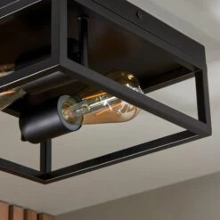 London Industrial Bathroom 2 Light Flush Ceiling Light -Home Lighting Store 30766169 alt04