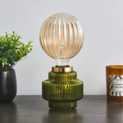 Niamh Ribbed Glass Table Lamp Base -Home Lighting Store 30766246 alt02