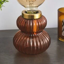 Nolan Ribbed Glass Table Lamp -Home Lighting Store 30766247 alt02