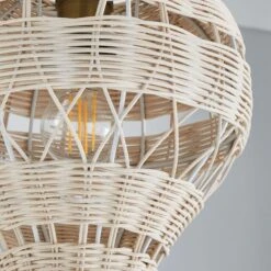 Hot Air Balloon Rattan Easy Fit Pendant Shade -Home Lighting Store 30766260 alt02