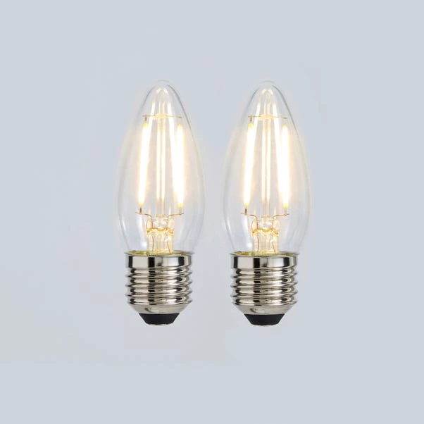 Set Of 2 Status 2.5W ES Filament Candle Bulbs 3 Set Of 2 Status 2.5W ES Filament Candle Bulbs