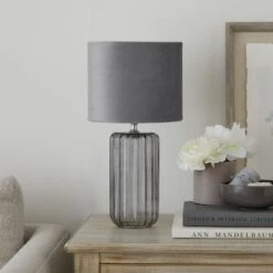 Christine Ribbed Glass Table Lamp -Home Lighting Store 30770024 alt01