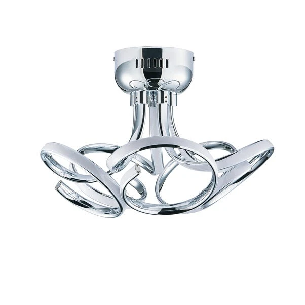 Cortez 5 Light Integrated LED Swirl Semi Flush Ceiling Light 7 Cortez 5 Light Integrated LED Swirl Semi Flush Ceiling Light - Image 5