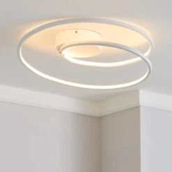 Menton Integrated LED Swirl Flush Ceiling Light -Home Lighting Store 30781658