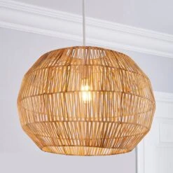 Wicker Woven Easy Fit Pendant Shade -Home Lighting Store 30788354 alt01