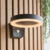 Vogue Idris Outdoor Solar PIR Wall Light -Home Lighting Store 30789779
