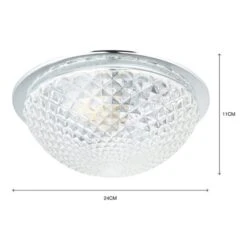 Tropic Faceted Dome Flush Bathroom Ceiling Light -Home Lighting Store 30789842 alt06