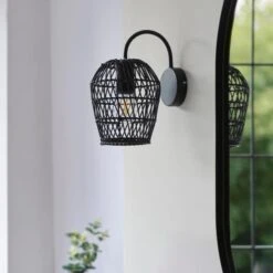 Kirra Bathroom Faux Rattan Wall Light -Home Lighting Store 30789857 alt01