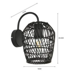 Kirra Bathroom Faux Rattan Wall Light -Home Lighting Store 30789857 alt06