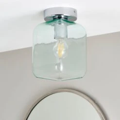 Lucia Green Bathroom Flush Ceiling Light -Home Lighting Store 30789861 alt01