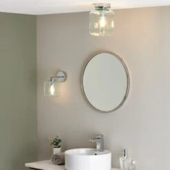 Lucia Green Bathroom Flush Ceiling Light -Home Lighting Store 30789861 alt04