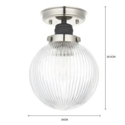 Broden Ribbed Bathroom Flush Ceiling Light -Home Lighting Store 30789886 alt06