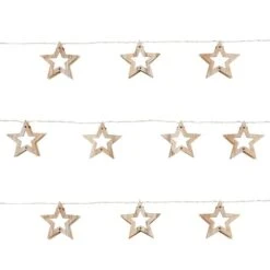 Wooden Star LED String Lights 9 Wooden Star LED String Lights -Home Lighting Store 30798501 alt04