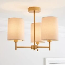 Prescot 3 Light Semi Flush Ceiling Light -Home Lighting Store 30798590